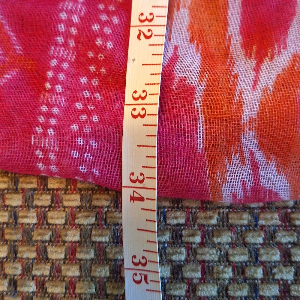 Vibrant Pink and Orange Infinity Scarf - Picture 10 of 10